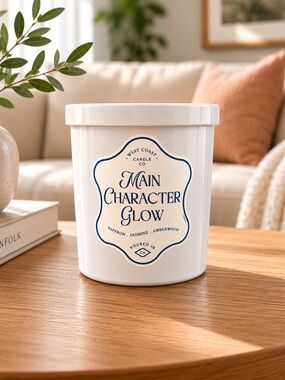 West Coast Candle Co Main Character Glow Candle Saffron Jasmine Amberwood